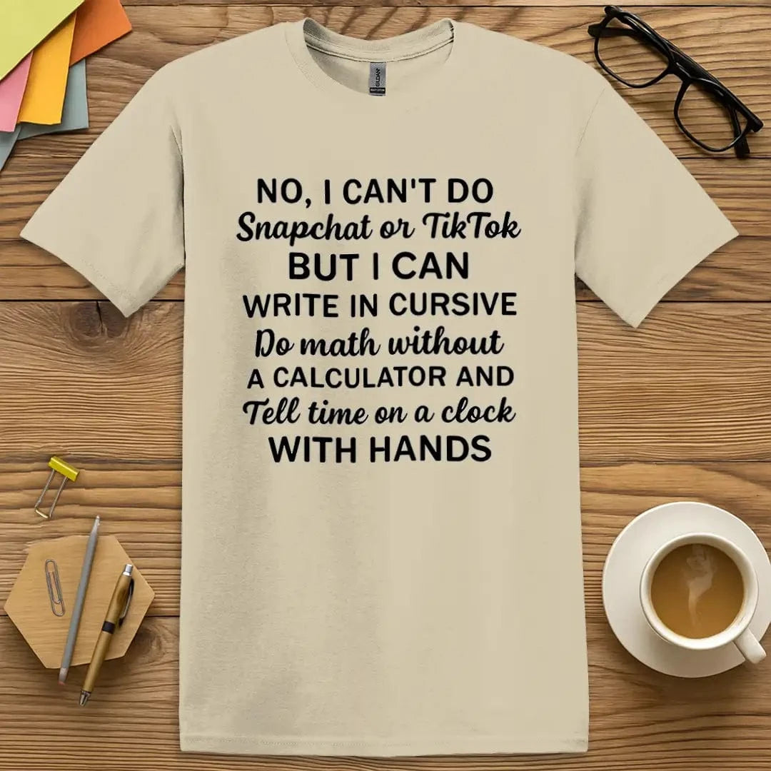 Sand Color T-shirt with "Can You Do This?" design offering cozy neutral tones with smart educator sarcasm.