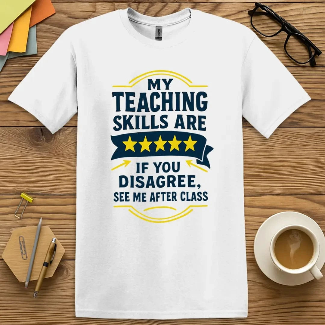 White Color T-Shirt - 5 Star Teacher - Because classroom legends deserve more than a mug..