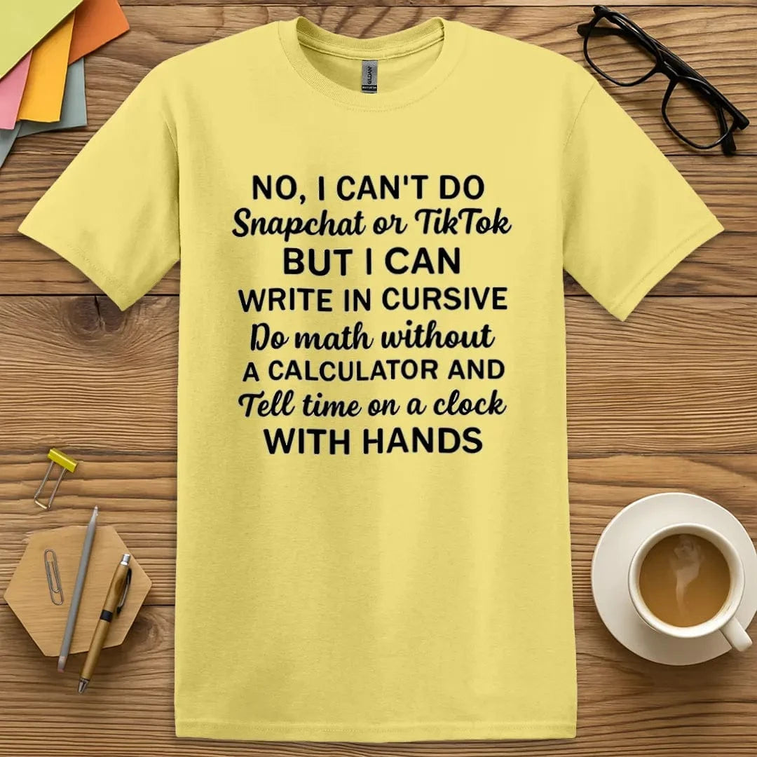 Cornsilk Color T-shirt with "Can You Do This?" design exuding warm tones and playful school-spirit energy.