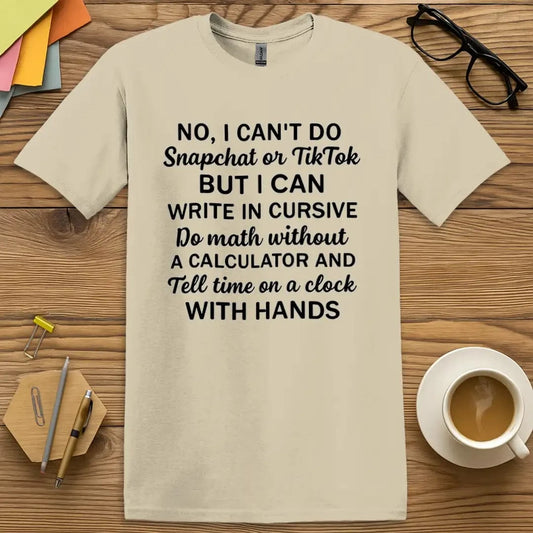 Sand Color T-shirt with "Can You Do This?" design offering cozy neutral tones with smart educator sarcasm.